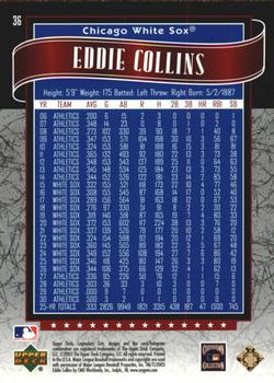 2003 SP Legendary Cuts - Blue #36 Eddie Collins Back
