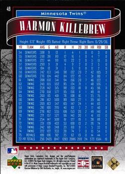 2003 SP Legendary Cuts - Blue #49 Harmon Killebrew Back