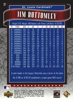 2003 SP Legendary Cuts - Blue #57 Jim Bottomley Back