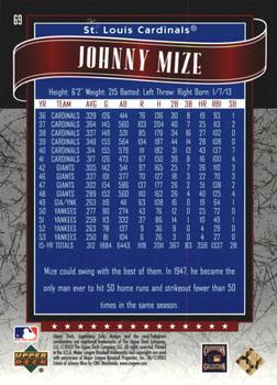 2003 SP Legendary Cuts - Blue #69 Johnny Mize Back