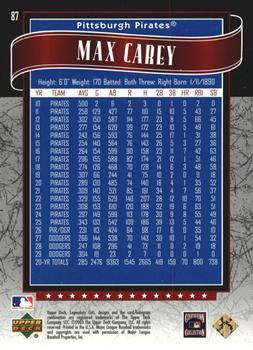 2003 SP Legendary Cuts - Blue #87 Max Carey Back