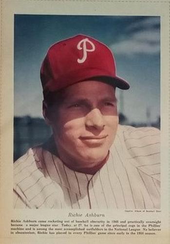 1954 Philadelphia Inquirer Album of Baseball Stars #NNO Richie Ashburn Front