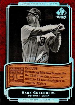2003 SP Legendary Cuts - Etched in Time 175 #ET-HG Hank Greenberg Front
