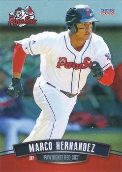 2016 Choice Pawtucket Red Sox #10 Marco Hernandez Front