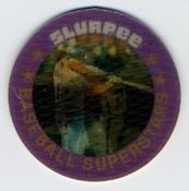 1986 7-Eleven Triple Stars Coins: Southeast Region #XIII Jack Clark / Jose Cruz / Bob Horner Front