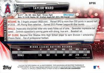 2017 Bowman - Prospects Yellow #BP96 Taylor Ward Back