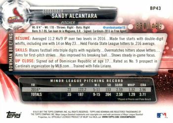 2017 Bowman - Prospects Silver #BP43 Sandy Alcantara Back
