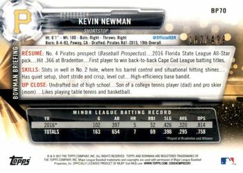 2017 Bowman - Prospects Silver #BP70 Kevin Newman Back