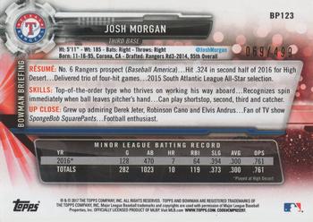 2017 Bowman - Prospects Silver #BP123 Josh Morgan Back