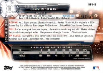 2017 Bowman - Prospects Silver #BP148 Christin Stewart Back