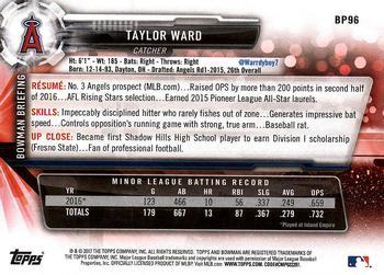 2017 Bowman - Prospects Bowman 70th Red #BP96 Taylor Ward Back