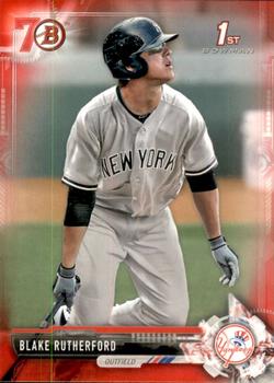 2017 Bowman - Prospects Bowman 70th Red #BP121 Blake Rutherford Front