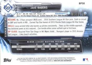 2017 Bowman - Prospects Blue #BP58 Jake Bauers Back