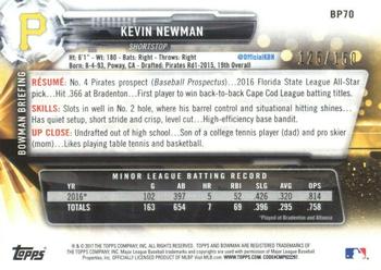 2017 Bowman - Prospects Blue #BP70 Kevin Newman Back
