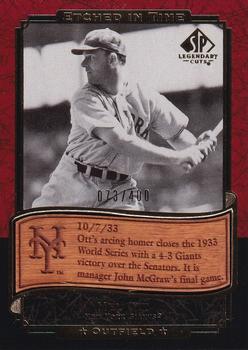 2003 SP Legendary Cuts - Etched in Time 400 #ET-MO Mel Ott Front