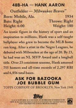 2017 Bowman - 1948 Bowman Chrome #48B-HA Hank Aaron Back