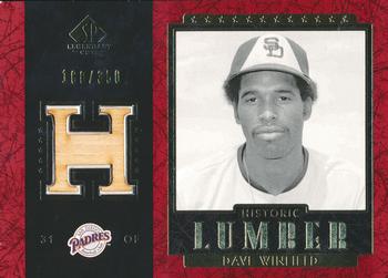 2003 SP Legendary Cuts - Historic Lumber #B-DW Dave Winfield Front