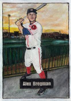 2017 Bowman - 1951 Bowman Originals Sketch Cards #7 Alex Bregman Front