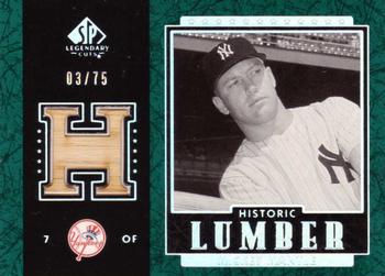 2003 SP Legendary Cuts - Historic Lumber Green #B-MM Mickey Mantle Front