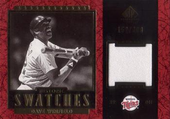 2003 SP Legendary Cuts - Historic Swatches #J-DW1 Dave Winfield Front