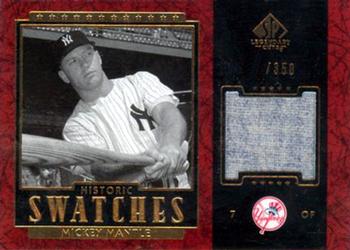 2003 SP Legendary Cuts - Historic Swatches #J-MM Mickey Mantle Front