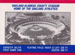 1988 Fleer Classic Miniatures - Logo Stickers (Stripes) #NNO Oakland Athletics Back