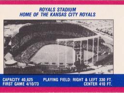 1988 Fleer Classic Miniatures - Logo Stickers (Stripes) #NNO Kansas City Royals Back