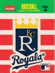 1988 Fleer Classic Miniatures - Logo Stickers (Stripes) #NNO Kansas City Royals Front