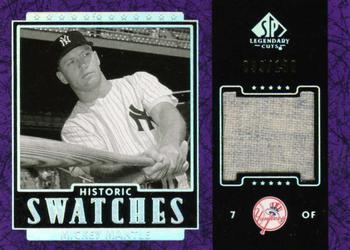 2003 SP Legendary Cuts - Historic Swatches Purple #J-MM Mickey Mantle Front