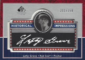 2003 SP Legendary Cuts - Historical Impressions #L-LE Lefty Grove Front