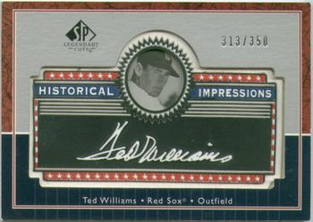 2003 SP Legendary Cuts - Historical Impressions #L-TW Ted Williams Front