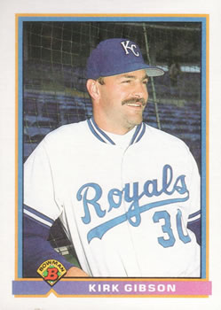 1991 Bowman #302 Kirk Gibson Front