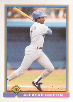 1991 Bowman #592 Alfredo Griffin Front
