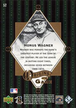 2001 Upper Deck Hall of Famers #52 Honus Wagner Back