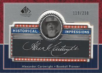 2003 SP Legendary Cuts - Historical Impressions Silver #L-AC Alexander Cartwright Front