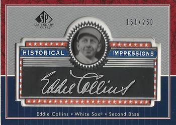 2003 SP Legendary Cuts - Historical Impressions Silver #L-EC Eddie Collins Front