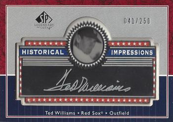 2003 SP Legendary Cuts - Historical Impressions Silver #L-TW Ted Williams Front