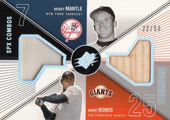 2003 SPx - Game Used Combos #C-MB Mickey Mantle / Barry Bonds Front