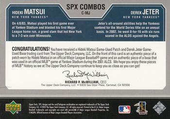 2003 SPx - Game Used Combos #C-MJ Hideki Matsui / Derek Jeter Back