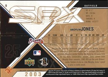 2003 SPx - Spectrum #9 Andruw Jones Back