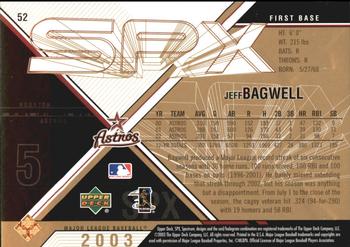 2003 SPx - Spectrum #52 Jeff Bagwell Back