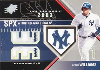 2003 SPx - Winning Materials 375 #WM-BW1 Bernie Williams Front