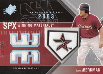 2003 SPx - Winning Materials 375 #WM-LB1 Lance Berkman Front