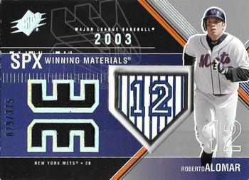 2003 SPx - Winning Materials 375 #WM-RA1 Roberto Alomar Front