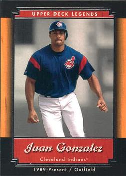 2001 Upper Deck Legends #14 Juan Gonzalez Front
