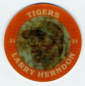 1987 7-Eleven Super Star Sports Coins: Detroit Region #V HS Larry Herndon Front
