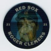 1987 7-Eleven Super Star Sports Coins: East Region #VIII CM Roger Clemens Front