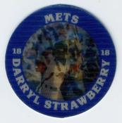1987 7-Eleven Super Star Sports Coins: East Region #XIII CM Darryl Strawberry Front
