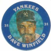 1987 7-Eleven Super Star Sports Coins: East Region #XV CM Dave Winfield Front