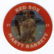 1987 7-Eleven Super Star Sports Coins: Mideast Region #II MH Marty Barrett Front